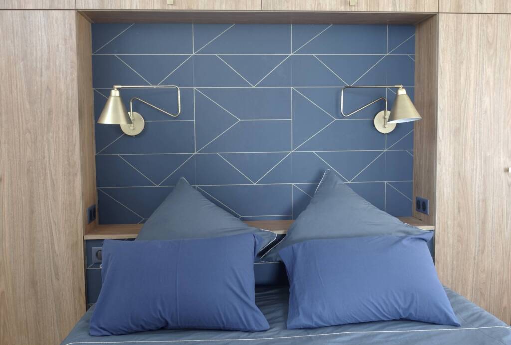 Détail de la tête de lit, by Sabrina Alvarez Design, Architecte d'intérieur et Décoratrice en Ile-de-France